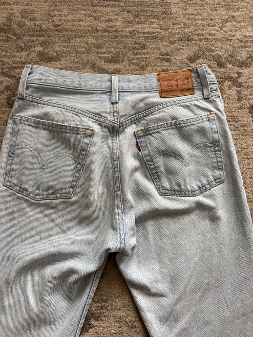 Levi's 501 Light Wash Straight Leg Jeans